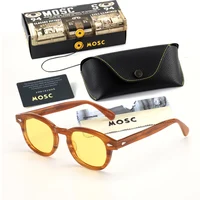 Lemtosh gafas de sol hombre Johnny Depp gafas de sol polarizadas mujer marca de lujo Vintage marco de acetato sombra de conductor