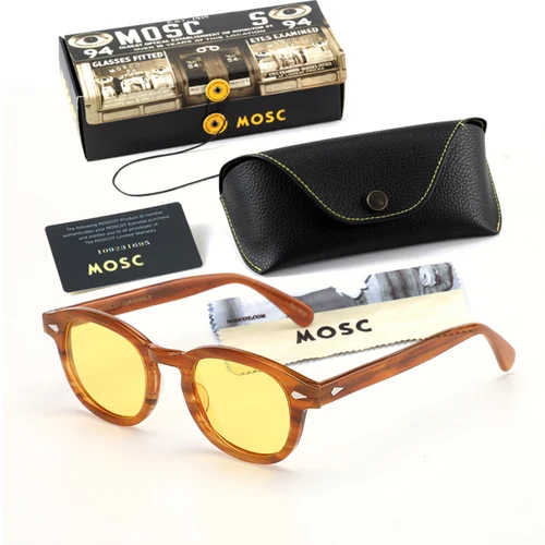 Lemtosh gafas de sol hombre Johnny Depp gafas de sol polarizadas mujer marca de lujo Vintage marco de acetato sombra de conductor