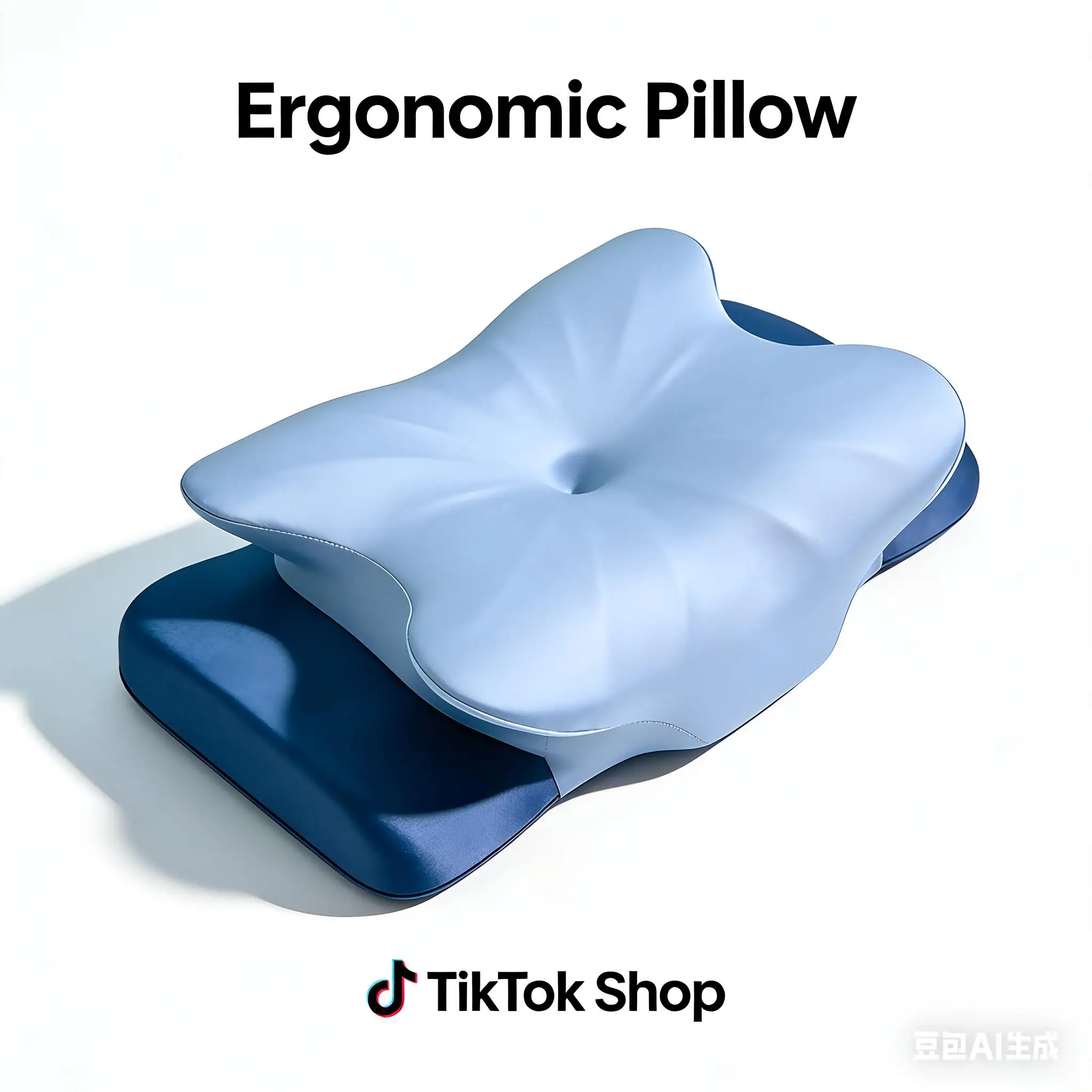 Ergonomic Butterfly Memory Foam Pillow Ice Silk Cooling Orthopedic Contour Cervical Neck Support Pillows for Deep Sleep Back Side Sleepers Super Soft Bedding Mothers Day Gift