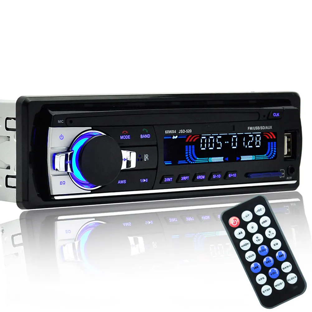 

Car Audio Stereo Receiver 1 Din In-Dash Fm Radio Hands-Free Usb Input 4X60W Aux Port For Mp3 Mp4 Mobile Devices