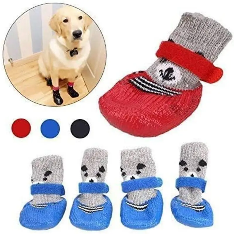 

Waterproof Pet Dog Socks Shoes for Dogs Boots Paw Protector Adjustable Straps Non-Slip Soles Chihuahua Small Cats Pets Supplies