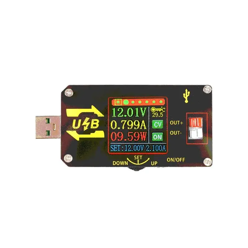 

XY-UDP CNC USB Color Screen Power Supply Buck-boost Module Constant Voltage Current 5V to 9V 12V 24V USB Boost