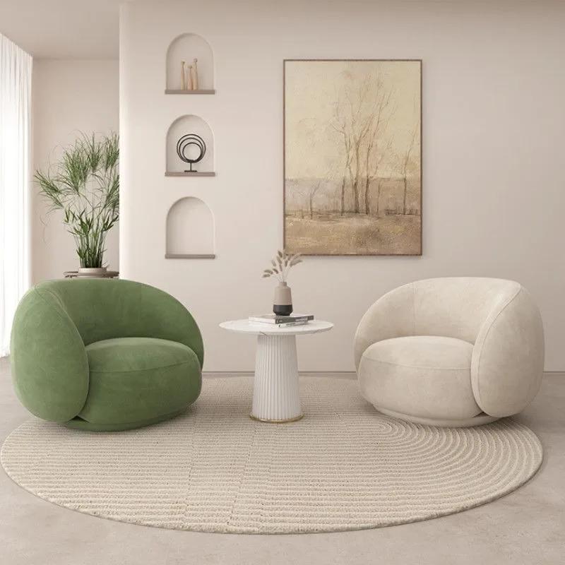 Cream wind creative design sense ingot chair home living room leisure single sofa chair lazy recliner lounge sitting area