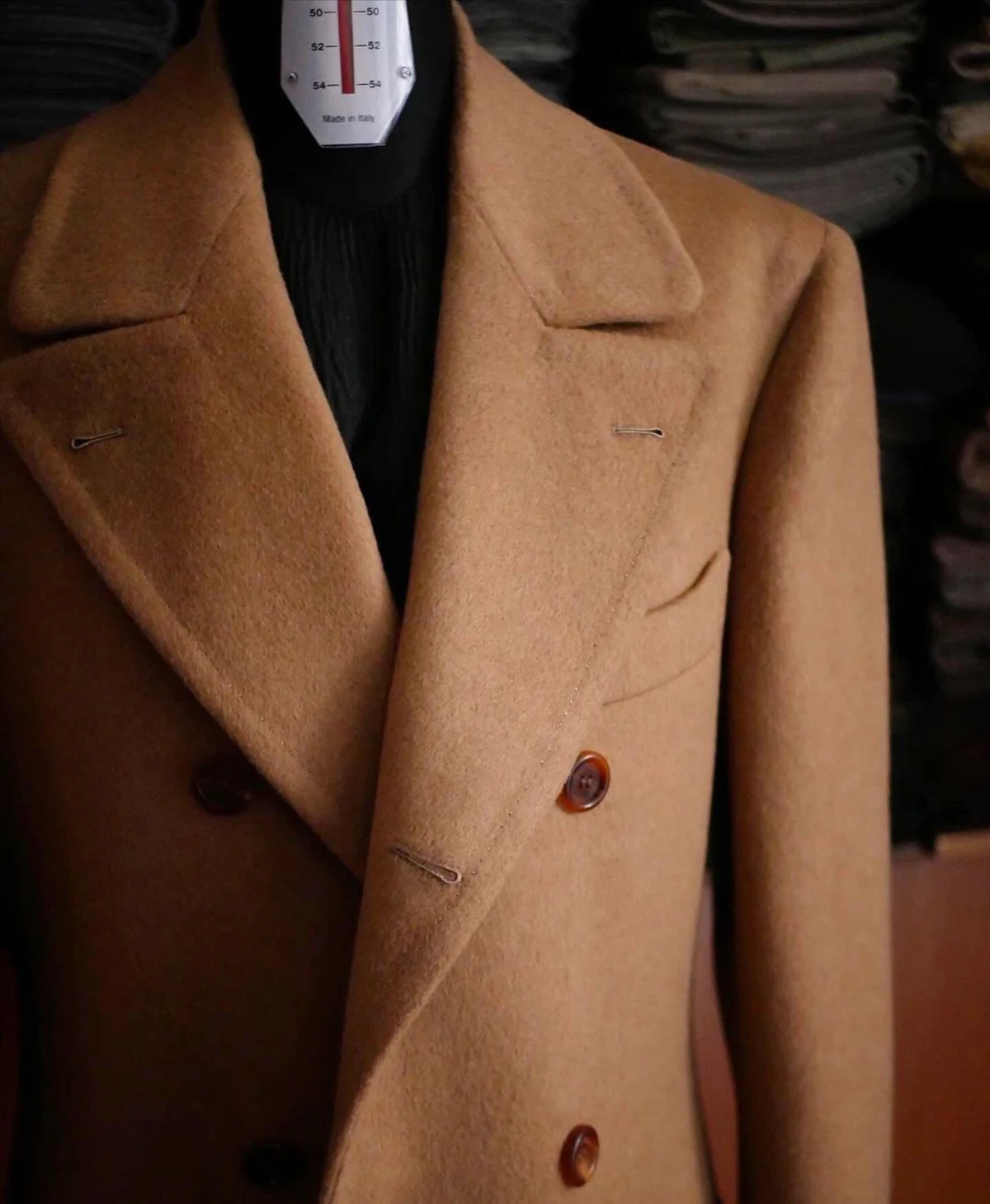 Abrigo largo de lana para hombre, chaqueta con solapa de pico, cortavientos de doble botonadura, ropa de novio ajustada, solo para negocios, Otoño e Invierno