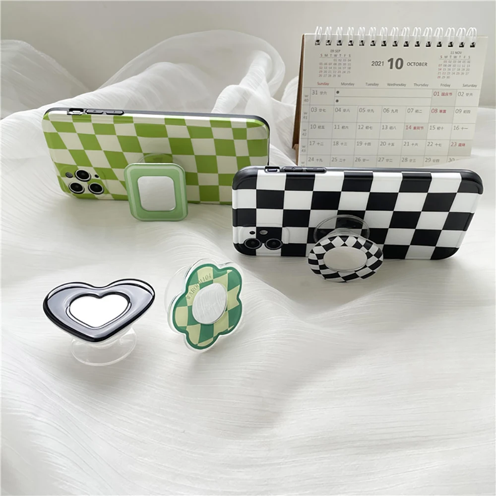 JCD Cute Mirror Tulip Flower Folding Mobile Phone Grip Holder Socket Pocket Support For Phone Finger Ring Expanding Stand