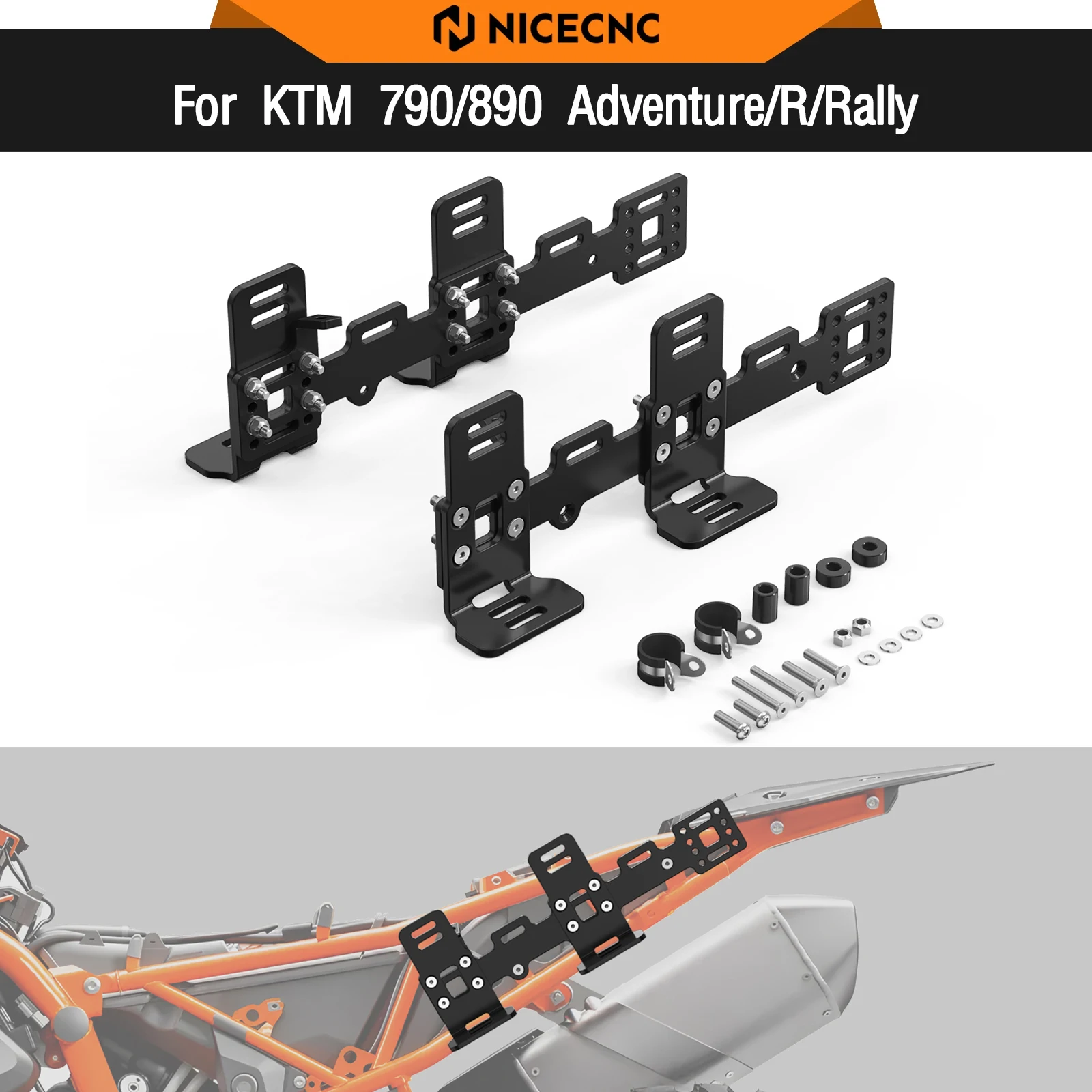 

For KTM 790 Adventure 890 Adventure R/Rally 2019-2024 Side Luggage Rack Cargo Carrier 790ADV 890ADV 790 890 Adventure R ADV 890