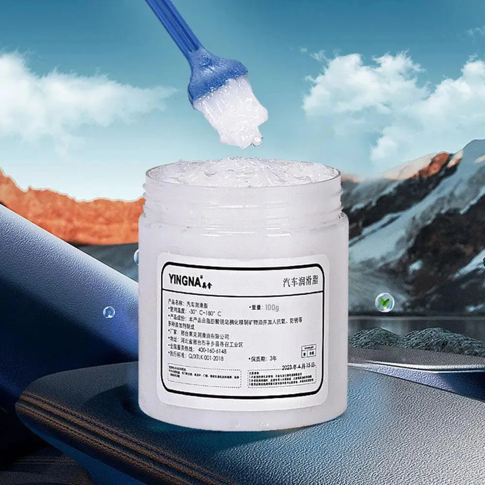 100g Car Sunroof Track Lubricating Grease High Performance Grease Oil For Sliding Glass Door Garage Vehicle Supplies