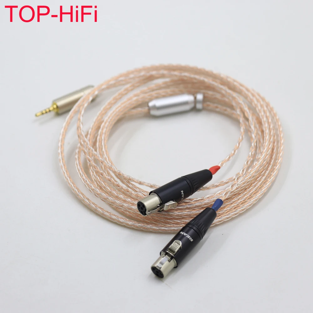 16 Core PCOCC Copper Silver Braided Earphone Cable For Audeze LCD-3 LCD-2 LCD-X LCD-XC LCD-4z LCD-MX4 LCD-GX