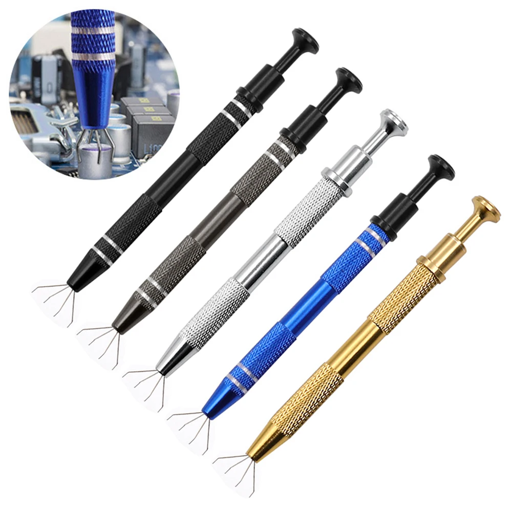 IC Chip Extractor Electronic Component Parts Gripper Screw Picker Tweezers Metal Grabber Tweezers  Hand Tools Set