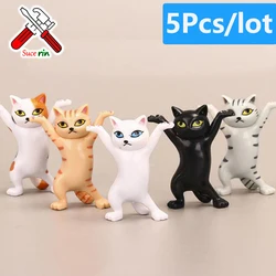 1/5Pc Funny Pen Holder Cat Doll Ornaments Plastic Crafts Earphone Support for Children Gift Room Desk Home Decoration Accessory