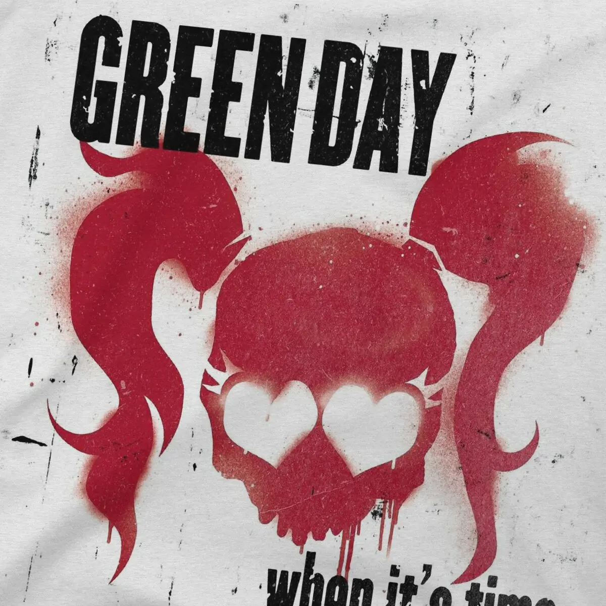 When It's Time Music Men T Shirts G-Green Day Band Funny Tees Short Sleeve Crewneck T-Shirts 100% Cotton Adult Clothing image 3