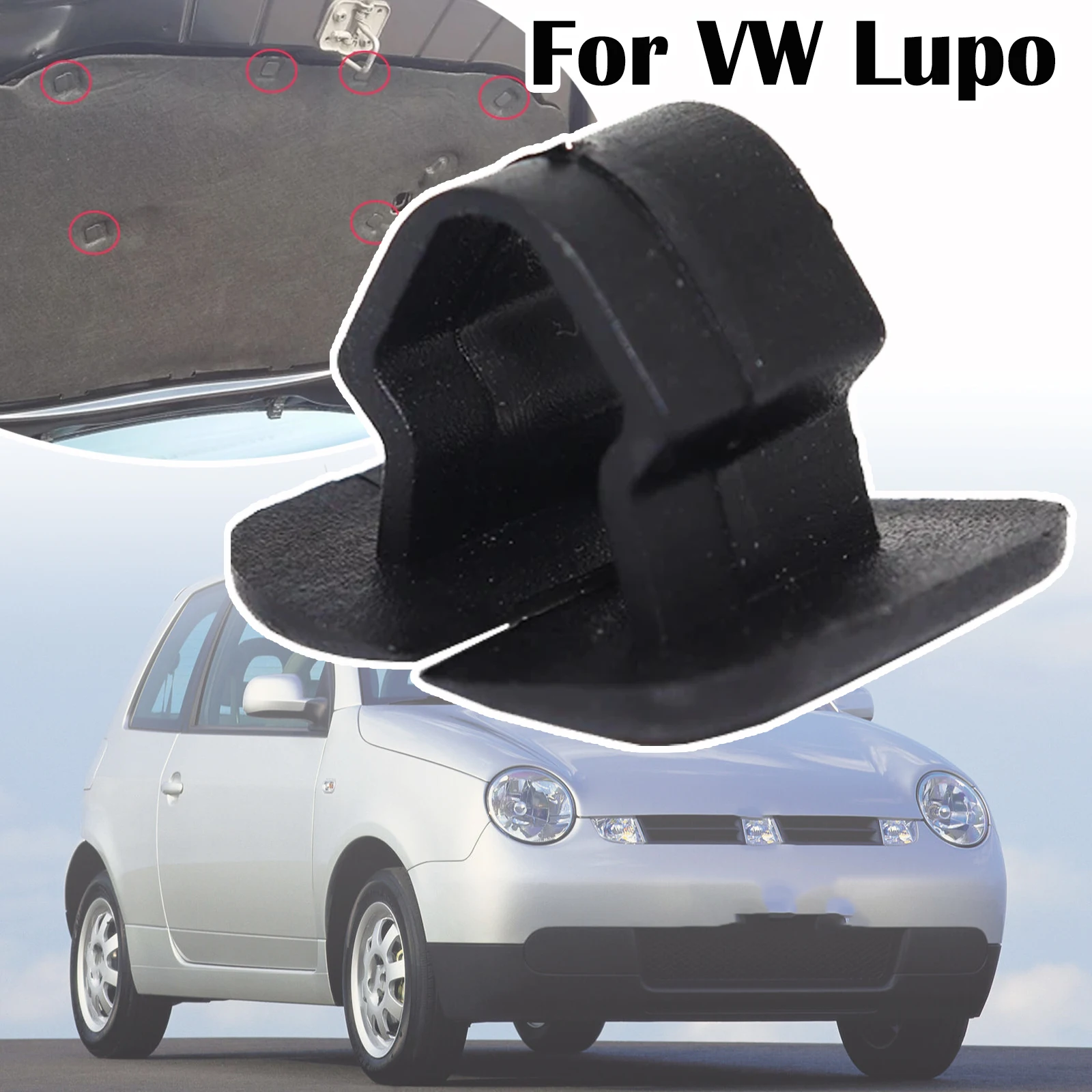 

For VW Lupo Passat B5 B6 B7 Phaeton Polo 9N Scirocco Tiguan Holding Rivet Car Bonnet Engine Hood Sound Deadener Insulation Clips