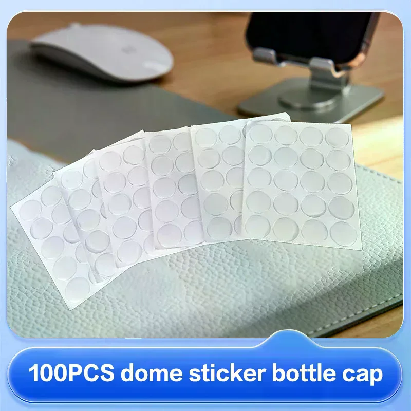 100 Pcs 25MM Round Crafting DIY 3D Crystal Clear Epoxy Adhesive Circles Bottle Cap Stickers Resin Patch Dots For Bottle Caps