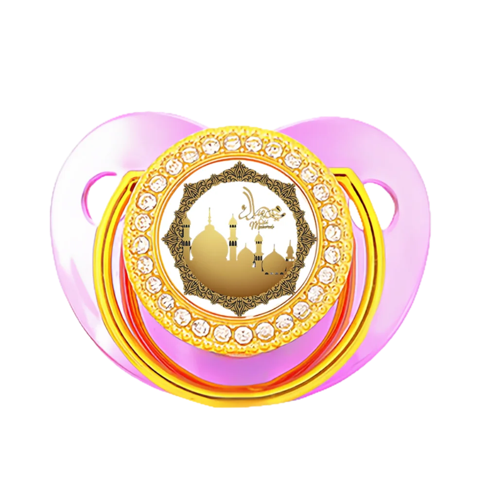 Muslim Print Newborn Pacifier Baby Teething Nipple Silicone Soother BPA Free Newborn Essentials Ramadan Gift Islamic Gift Unisex