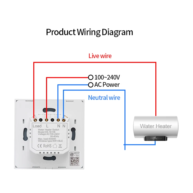 Homekit Smart Boiler Switch Water Heater Wifi 40A 20A APP Siri Alexa Google Home Voice Control Timer Home Automation