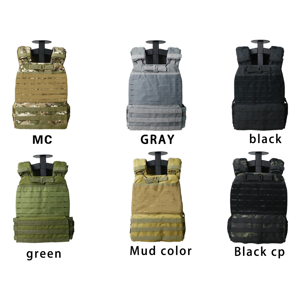 Molle Plate Carrier Vest Outdoor Tactical Vest Hunting Protective Adjustable CS Paintball Equipment Combat Vest