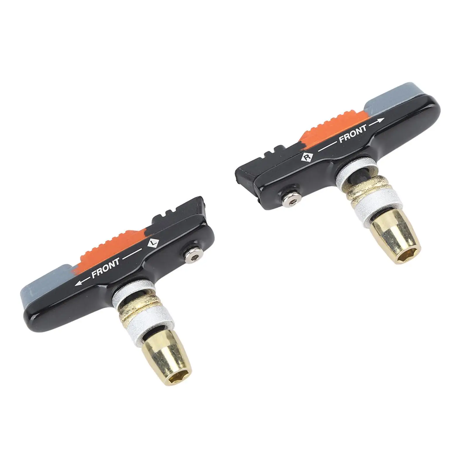 for 20in Bike V Brake Blocks - Noise-Reducing Rubber & Aluminum Alloy, Reliable Fit, 1 Pair, Fine Workmanship