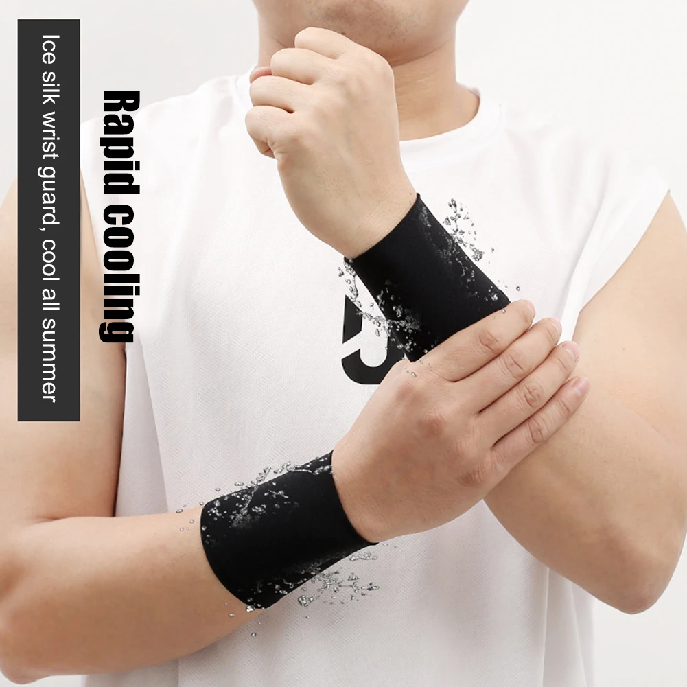 1 Pair Wristband Wrapping Compression Sports Elastic Adjustable Wrist Guard Support Basketball Weight Training Wrist Wraps