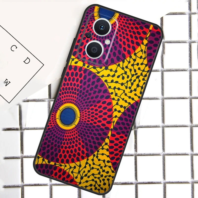 African Fabric Print Cover For OPPO Reno 7 6 4 5 8 Lite 8T 4Z 5Z 10 Pro OPPO Find X5 Lite X3 X2 Neo X6 Pro Case image 5