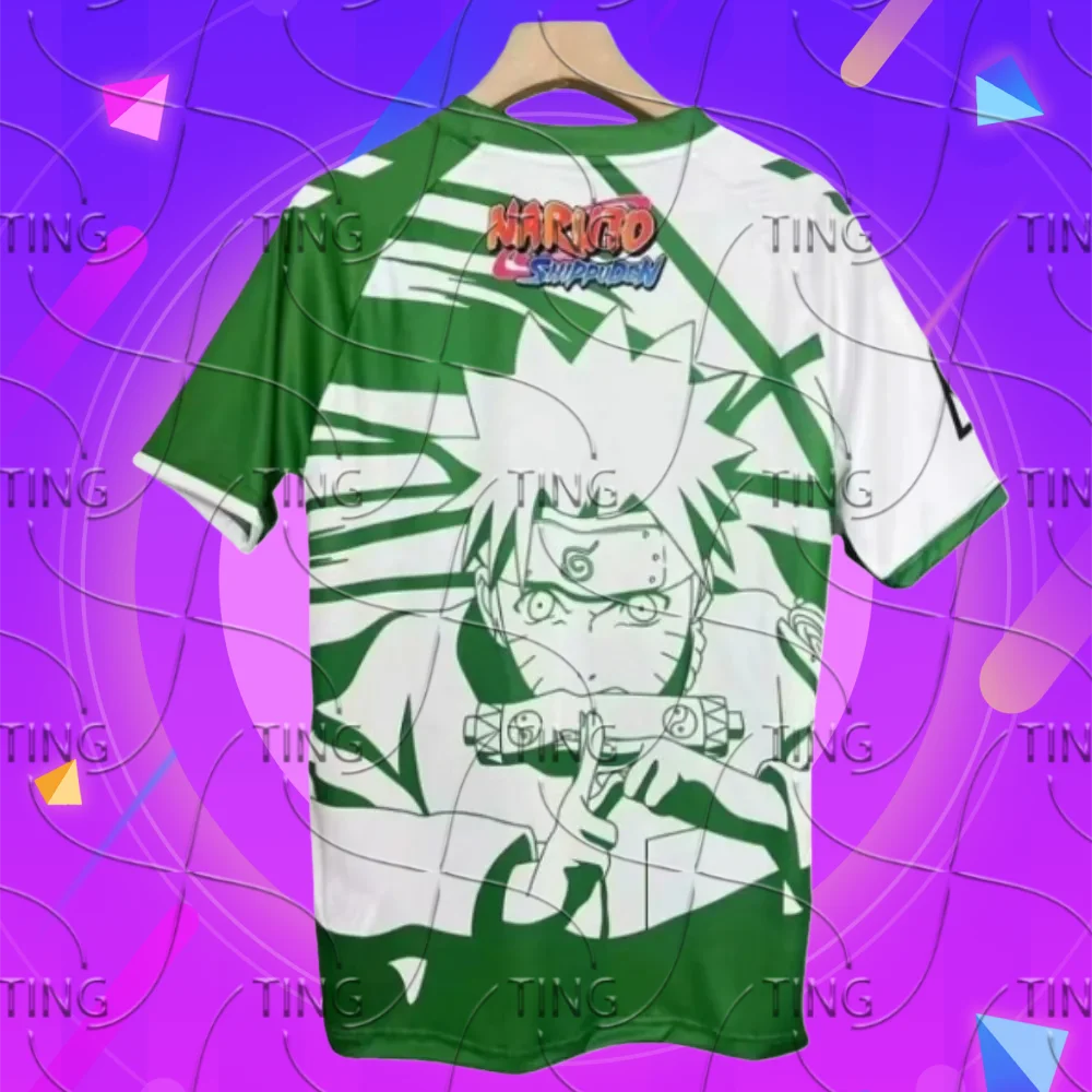 Camiseta de dibujos animados de Naruto 25/26, camiseta deportiva de ocio para hombres y mujeres, camiseta Royal Betis, impresión 3D para niños y adultos