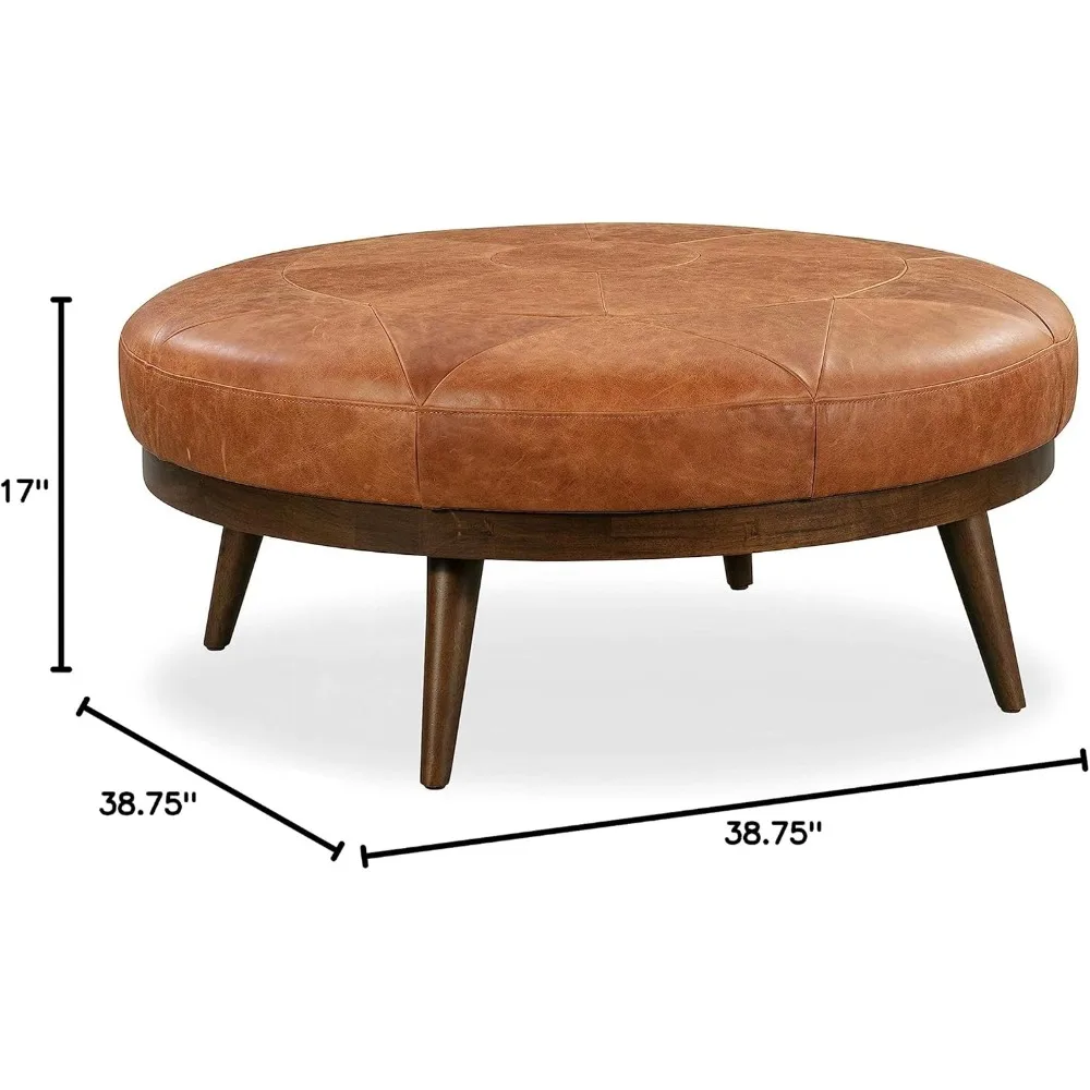 Tables basses pouf, en cuir, modernes