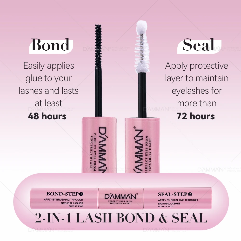 Lash Bond และซีลมาสคาร่ากันน้ําสําหรับขนตา Lasting Lashes เสื้อกันฝนกันน้ําเคลือบเครื่องมือแต่งหน้า