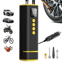 CARSUN-bomba de aire para neumáticos de coche, Mini compresor de aire portátil con cable, inflador para coche, motocicleta, bicicleta con cable de alimentación extendido