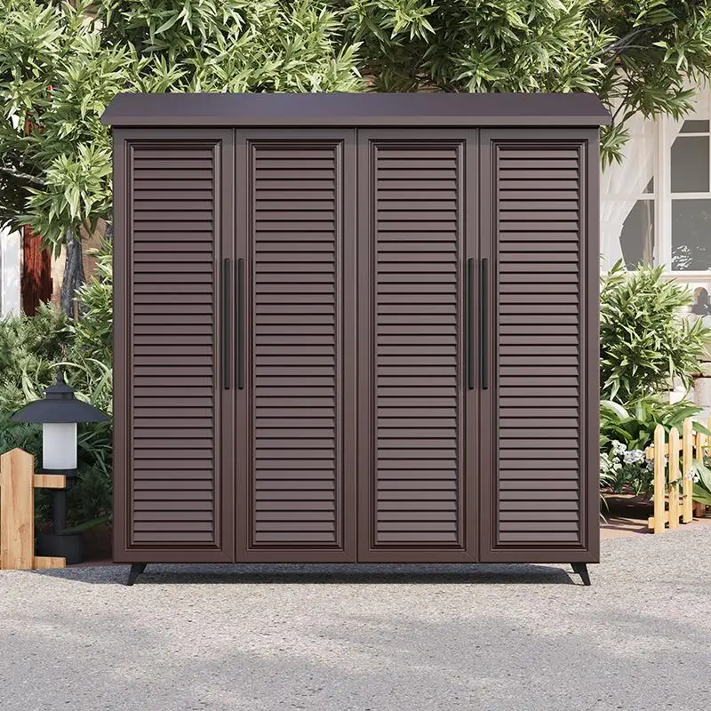 

Outdoor locker waterproof sunscreen aluminum alloy door sundries villa storage integrated storage cabinet courtyard tool cabinet