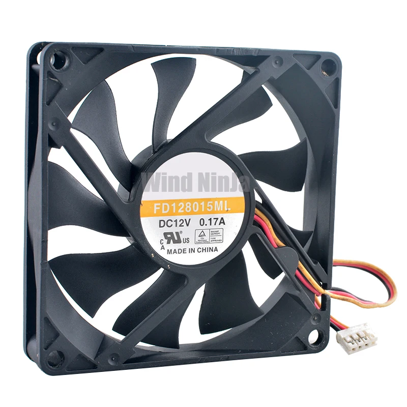 FD128015ML 8cm 80mm fan 80x80x15mm DC12V 0.17A 3pin Cooling fan for video recorder power supply