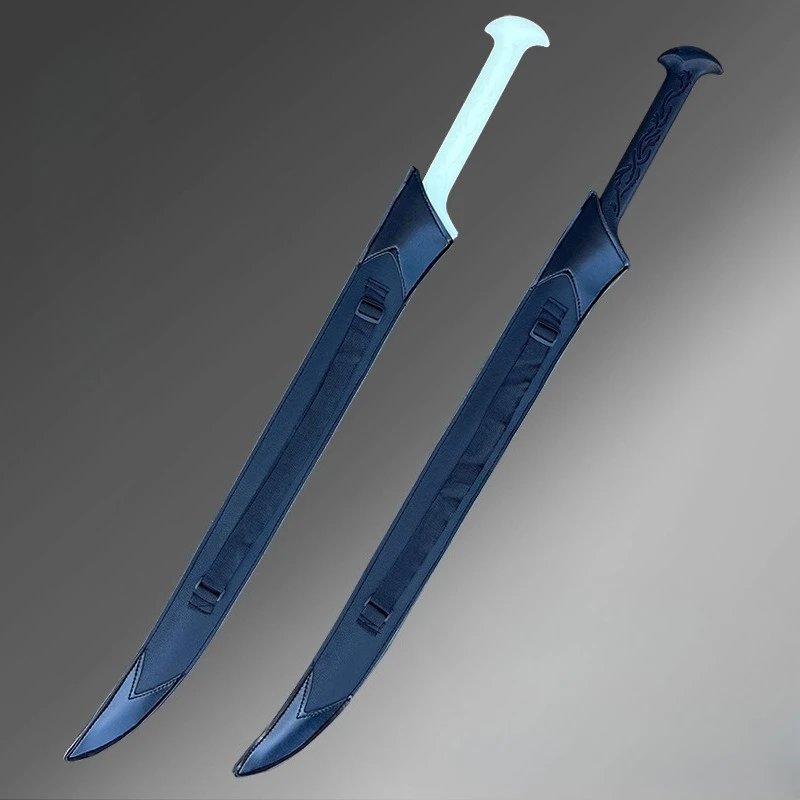 Espada del rey elfo noctilucente de 94cm/37 pulgadas con Funda de cuero, periféricos de juego de Cosplay, modelo de plástico, adornos, juguete para regalo luminoso