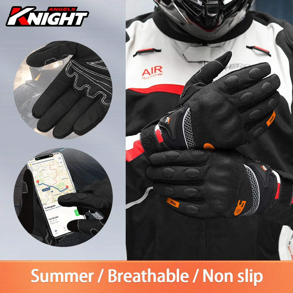 

Motorcycle Gloves Men Women Motorbike Full Finger Gloves Touch Screen Outdoor Motocross Non-slip Riding Gloves Wear-Resistant