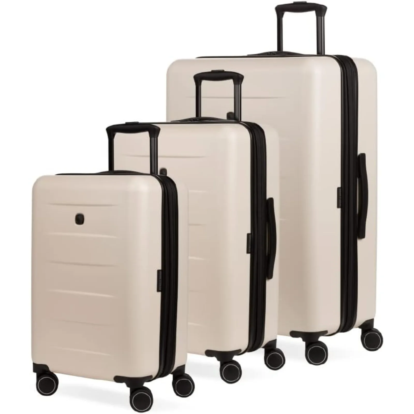 

US 8020 Eclipse Hardside Expandable Luggage with Spinner Wheels, Cream, 3-Piece Set (18/24/27)