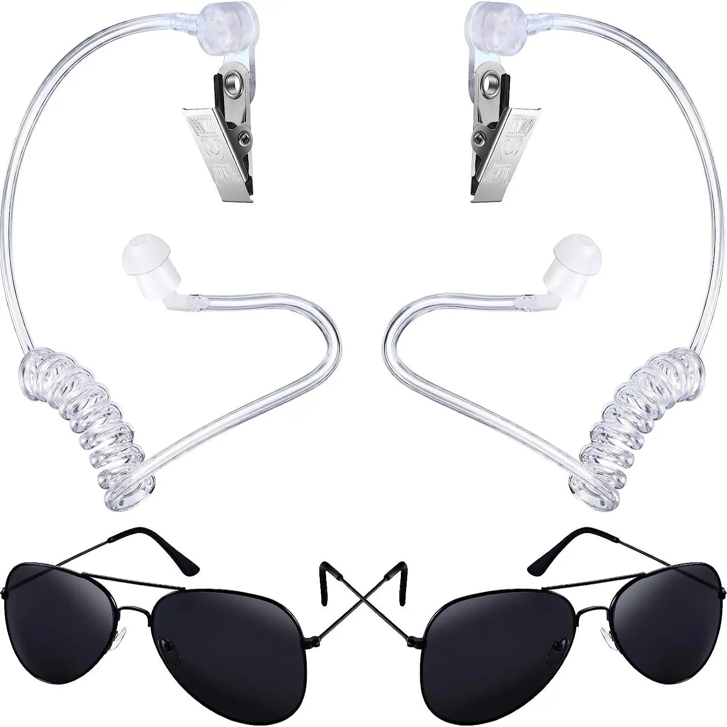 Black Frame Role Play Kit with Earplugs, Soundtube Earphone, Sunglasses, and Bearing Safety Equipment from PESENAR