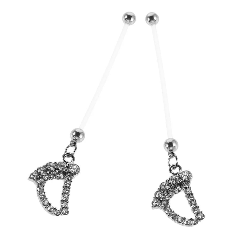 2 Piezas Anillos de Ombligo para Embarazo de Acero Inoxidable con Diamantes de Imitación Flexibles, Joyería Cómoda para el Ombligo, Piercing Corporal