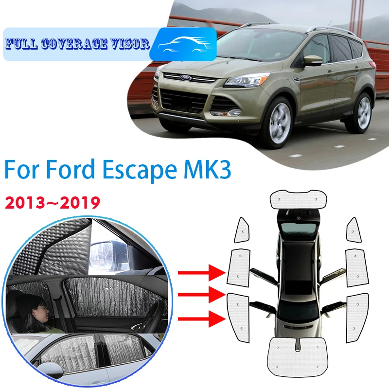 

Автомобильные полноразмерные солнцезащитные очки для Ford Escape MK3 2013 ~ 2019 2014 2015, солнцезащитный козырек с защитой от УФ-лучей для автомобиля, солнцезащитный козырек, аксессуары