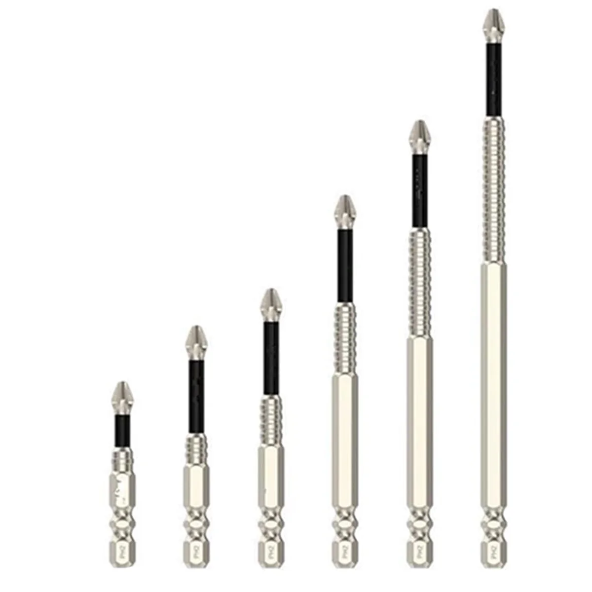 High-Magnetic Screwdriver Drill Bit Set, 6PCS Anti-Slip Magnetic Screwdriver Bits, Electric Precision Screwdriver Set