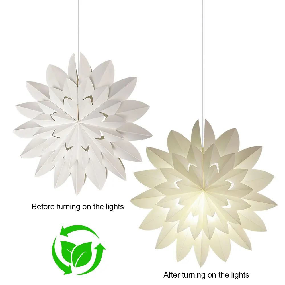 

2Pcs Decorative Hollowed Paper Lampshade 3D Illuminated LED Paper Lampshade Hanging Pendant Lampshade Party Lantern Decoration