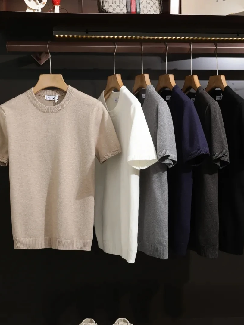 

Мужская трикотажная футболка Commuter Sle с круглым вырезом, однотонная, дышащая, комфортная, на все сезоны