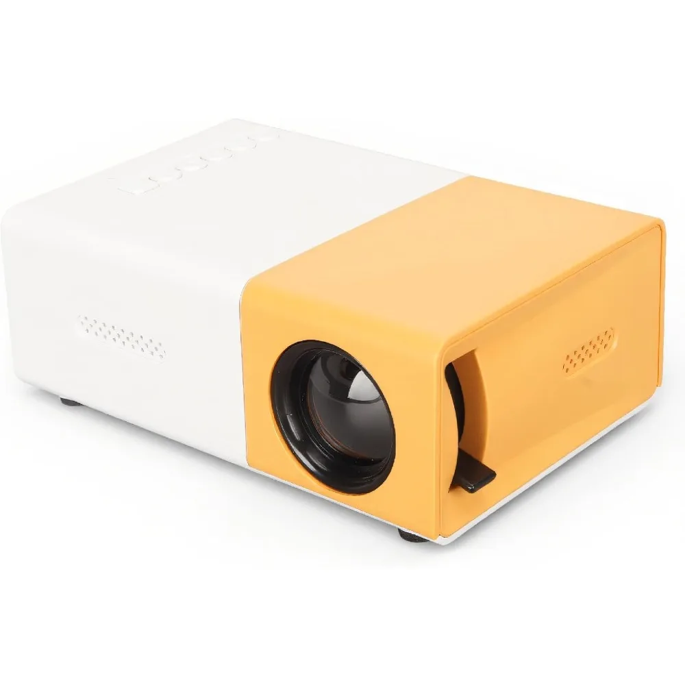 Mini Projector 1080P Support AV VGA HD USB Remote Control, Portable, Compact Size, Rich Interface, Up to 60in Projection Size