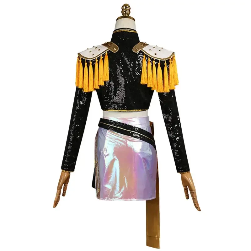 25COSKpop شيطان الصيادين ميرا تأثيري فانتازيا زي شعر مستعار للنساء ملابس فتاة مجموعة المعبود لعب الأدوار ملابس هالوين كرنفال #1