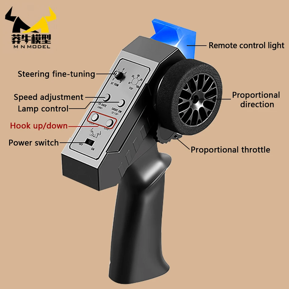 MN MODELO 1:12 4WD RC Vehículo de rescate Coche todoterreno Camión de escalada Grúa de simulación Pastilla Rock Crawler Colección Juguete para adultos