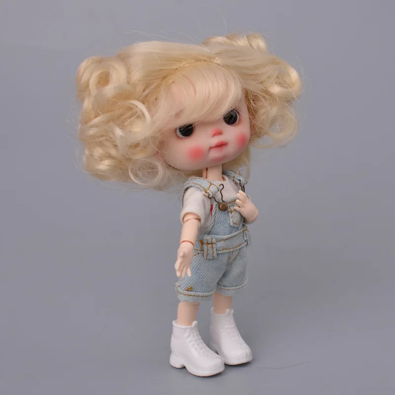 BJD Doll Wig Sd1/8 High Temperature Silk Cute Doll Wig Hair Cover Doll Clothes