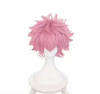 Anime My Hero Academia Ashido Mina Pink Cosplay pelucas sintéticas pelo resistente al calor pelucas de juego de rol