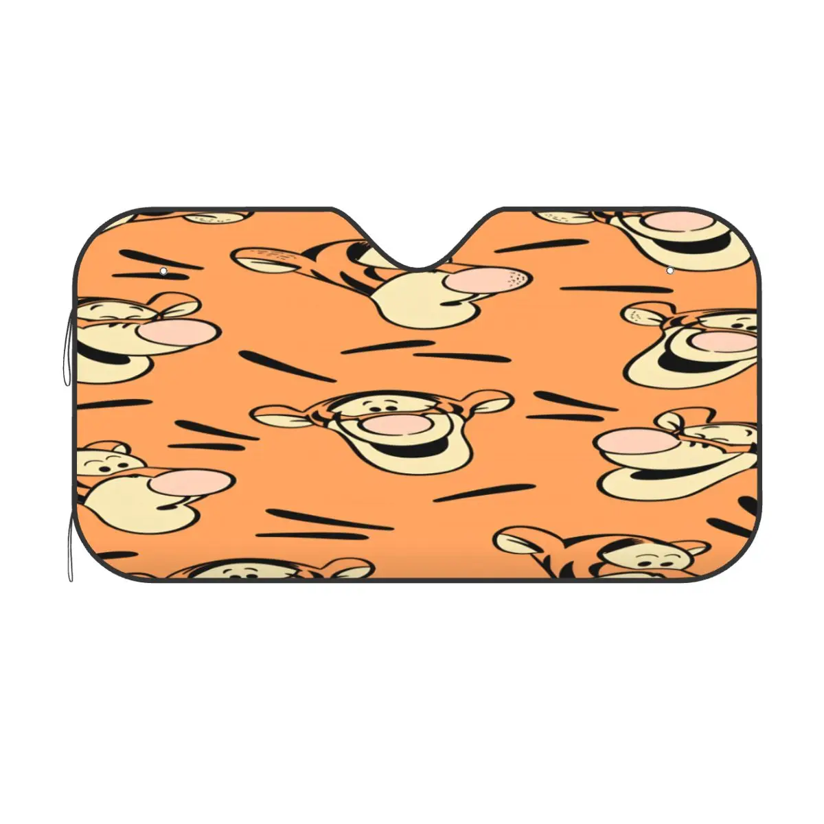 

Солнцезащитный экран для лобового стекла автомобиля с изображением Винни-Пуха и Тигра, из алюминиевой фольги и полиэстера, с защитой от УФ-излучения, складной, для переднего стекла автомобиля