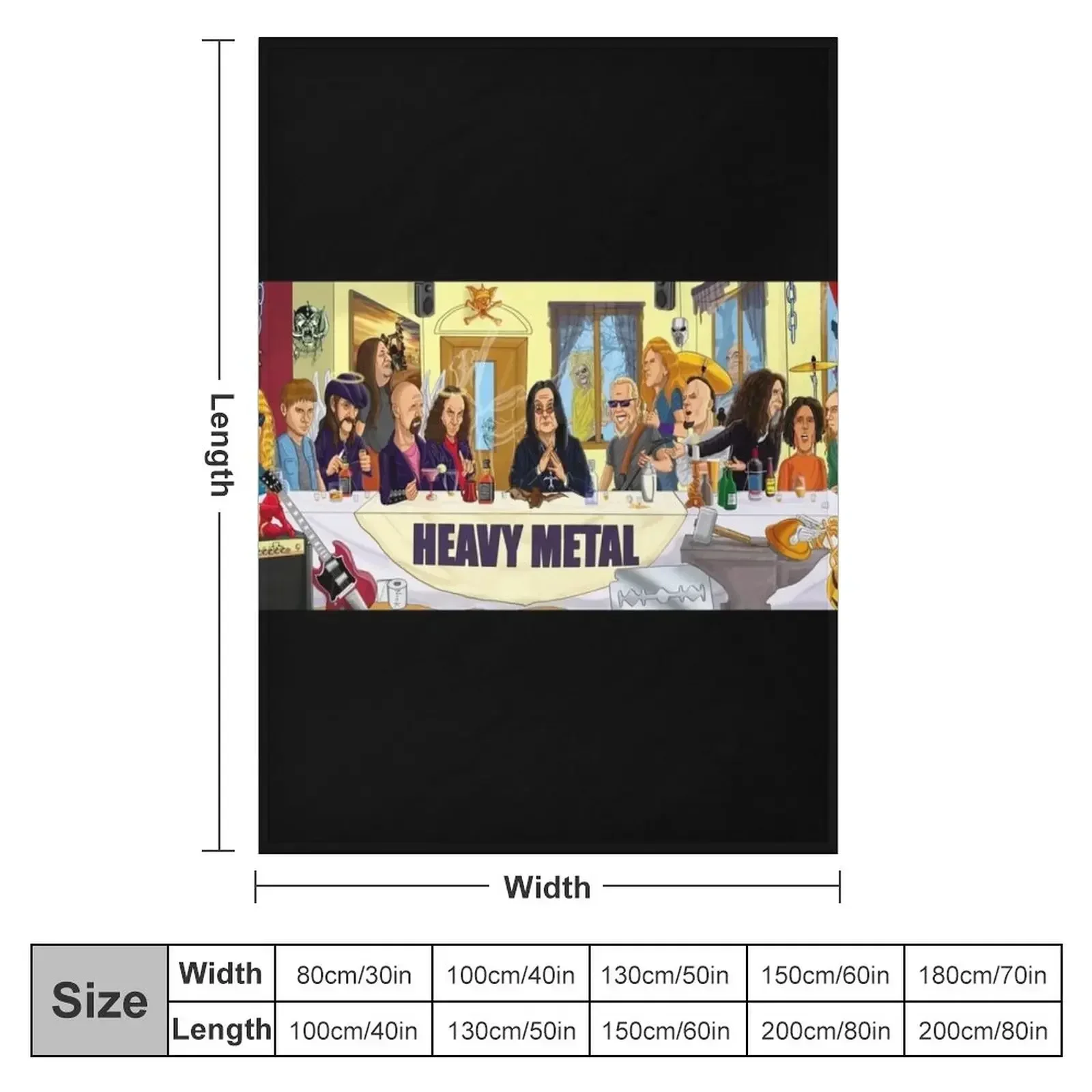 The Heavy Metal Supper Throw Blanket couch cozy soft plush fuzzy picnic outdoor blanket