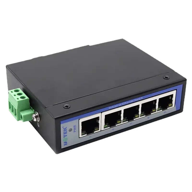 UTEK 8-port Full Electric Ethernet Switch Industrial Grade Rail UT-LLDC-8TDS-24