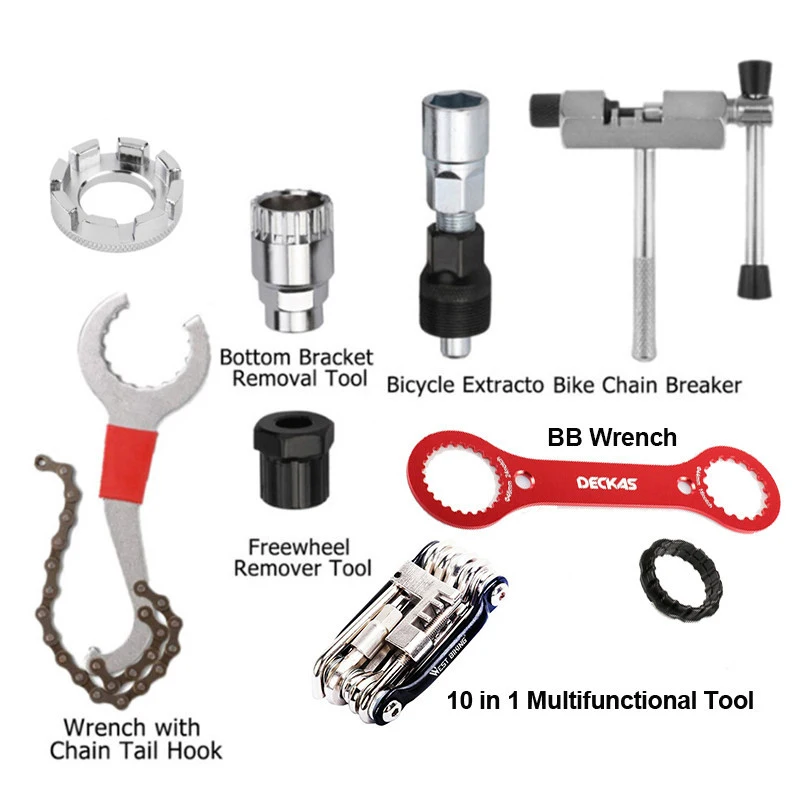 Bike Tool Set Kit for Bottom Bracket Remover Bicycle Chain Cutter Crank Puller Chain Guide MTB Repair Tools Riding Accessories