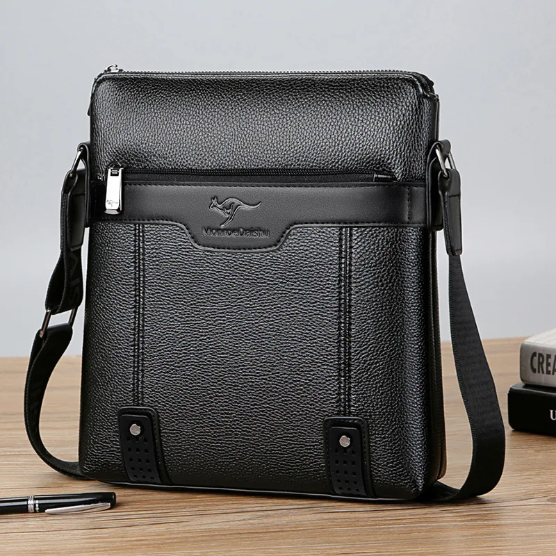 

Men's Casual Business Shoulder Bag Large Capacity Portable Crossbody Square Bag for Business Trips