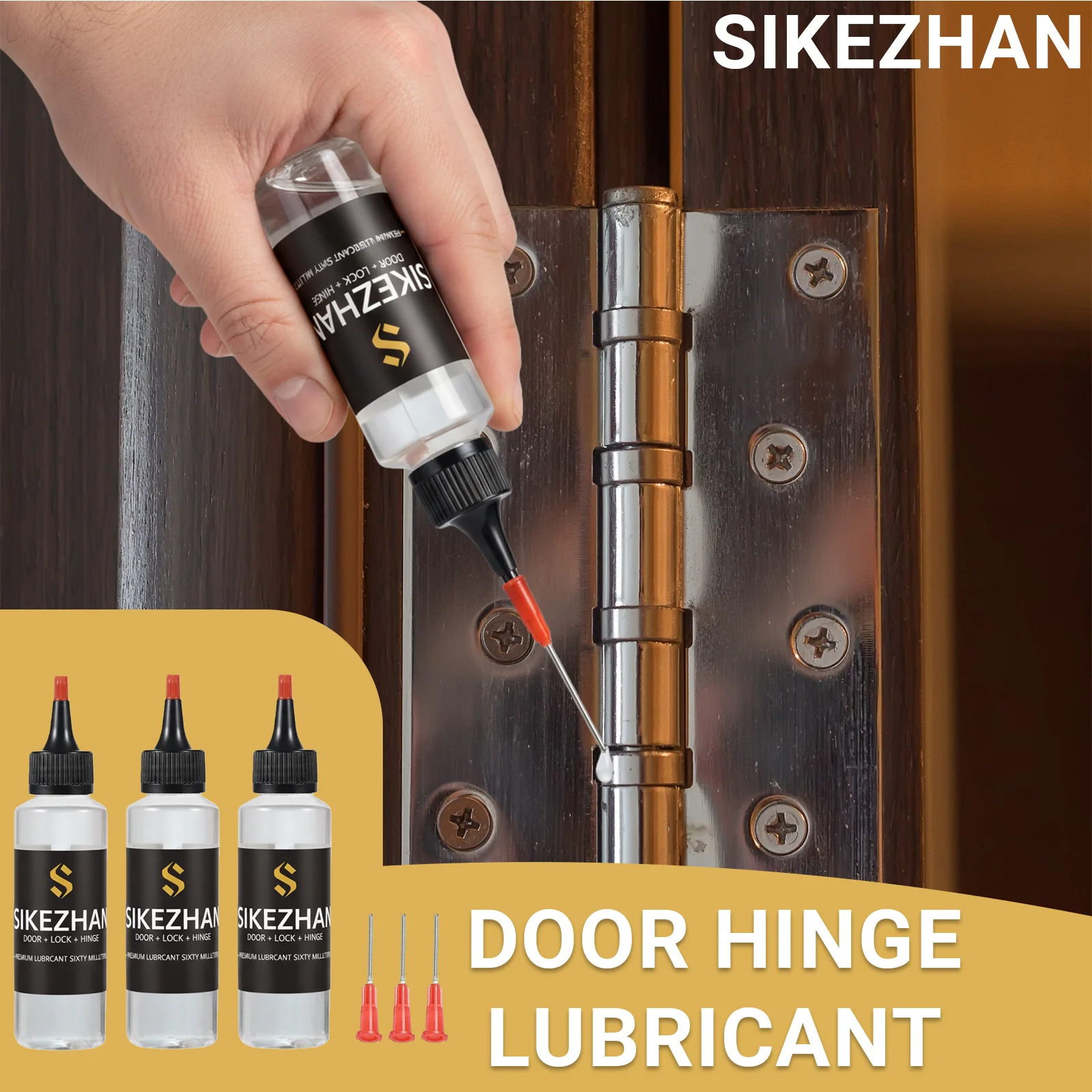 

Масло-мазка для дверных петель для замков и скрипучих дверей — проникающая многофункциональная смазка для устранения шума, 60 мл, 180 мл