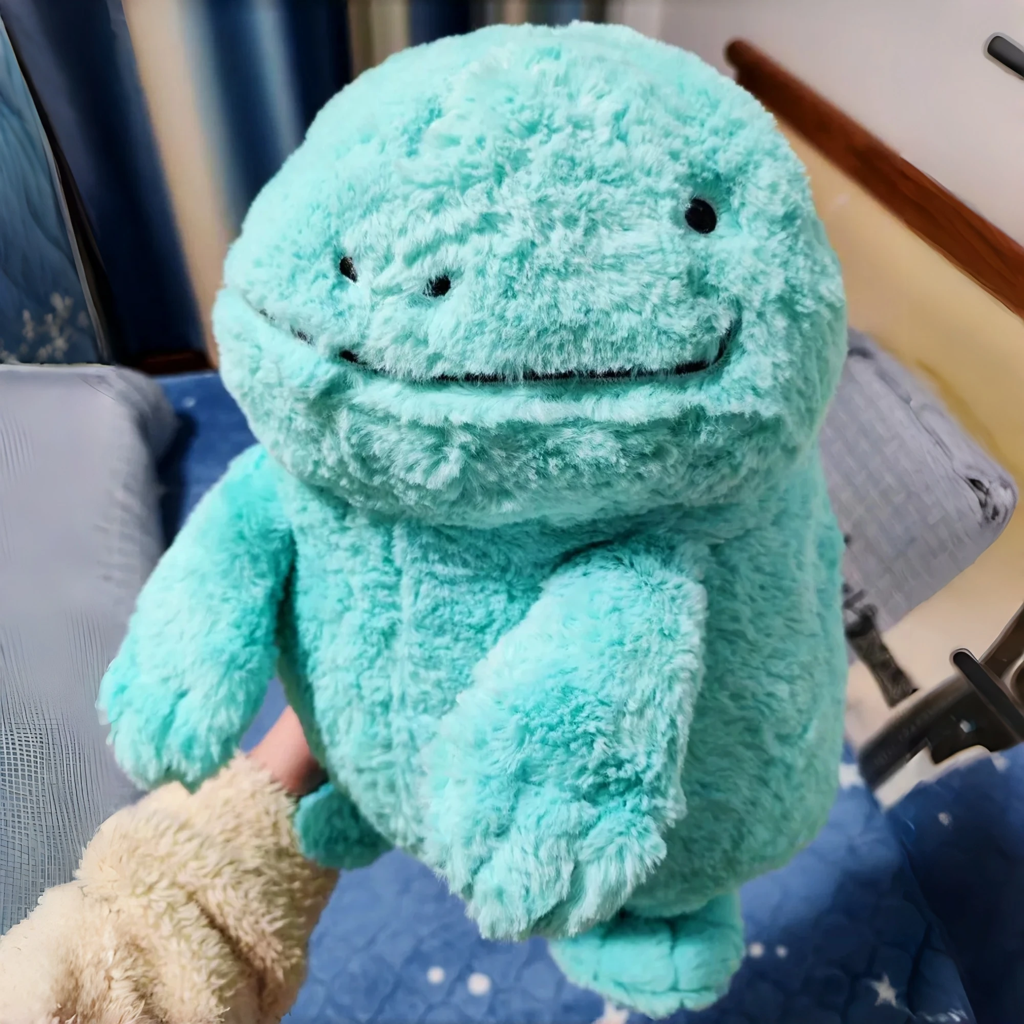 Großes Quagsire Plüschtier Weiches Flauschiges Gefülltes Quagsire Kuscheltier Niedliches Blaues Wassermonster Plüschfigur Umarmungskissen Heimdekoration